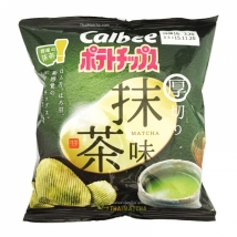 Calbee potato chips chunks green tea taste ขนมมันฝรั่งทอดกรอบ รสชาเขียว