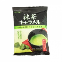 Lotte Matcha Caramel (bag) ลูกอมชาเขียว รสหวานอร่อย เข้มข้นรสชาเขียว